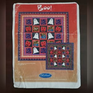 Boo! Royal Halloween Quilt, Pattern & Fabric, New